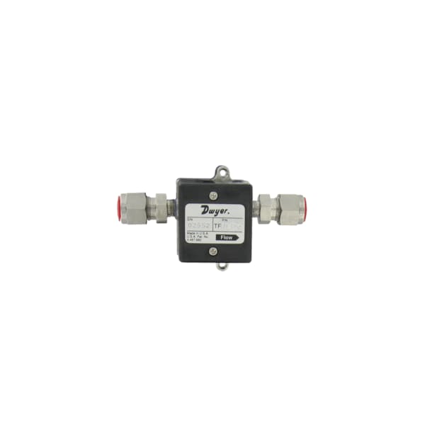 Liquid turbine flow meter, range 3.2 to 32 GPH (0.2 to 2 LPM), 1/4" OD connection.